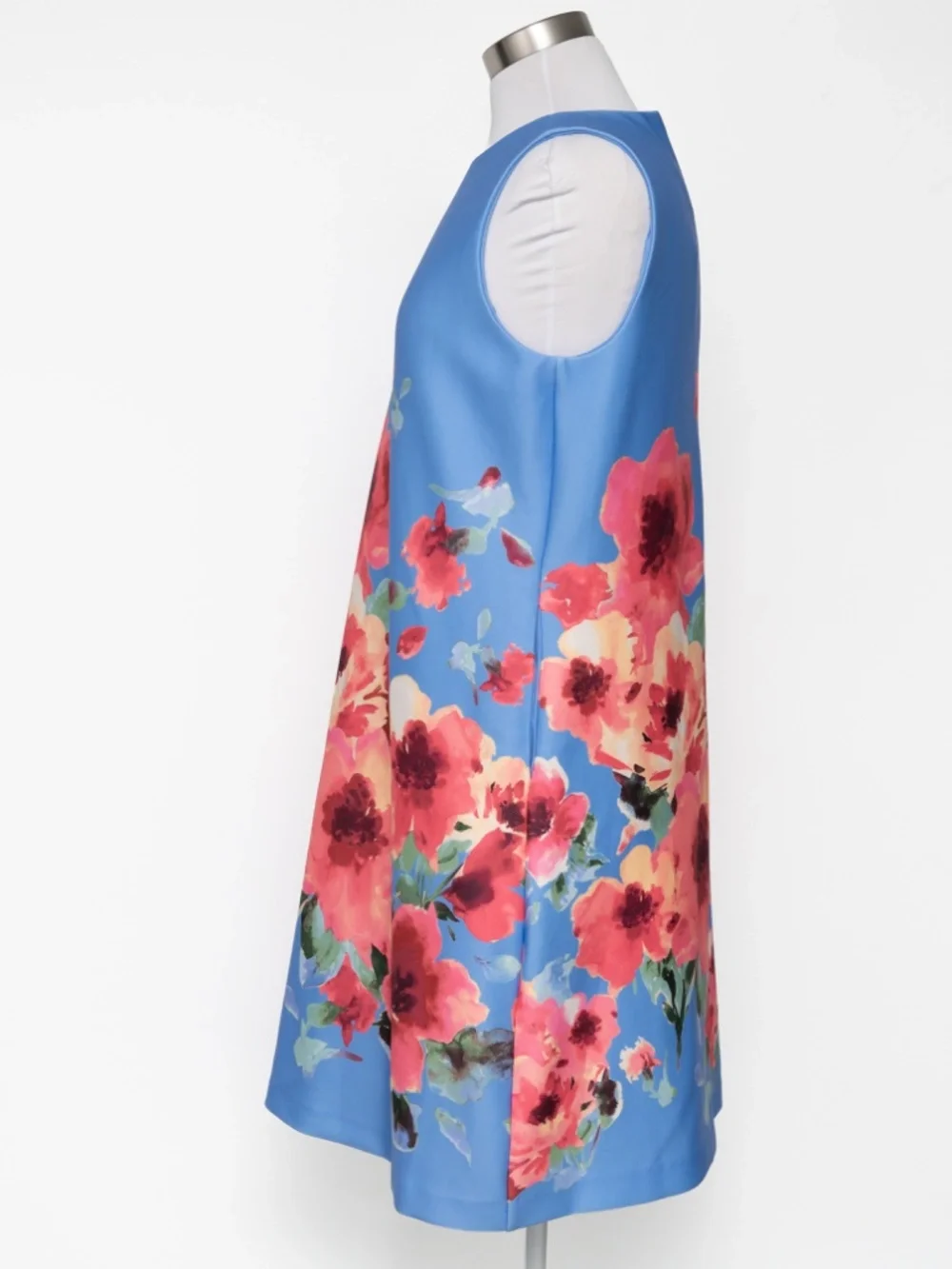 Anne Klein - Sleeveless Floral Print A-Line Shift Dress - Picture 6 of 14